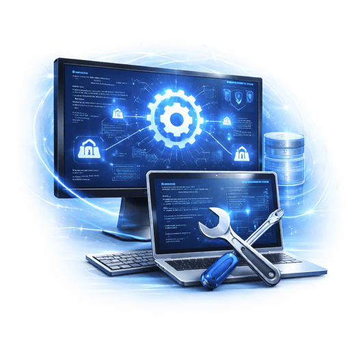 System programming and integration icon